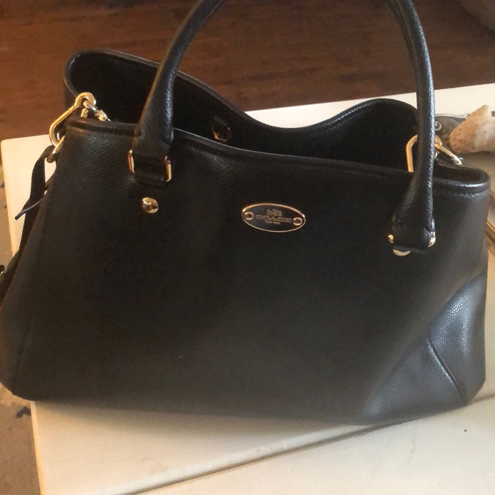 Coach black hand bag
